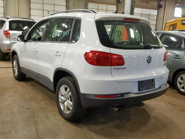 WVGBV7AX9HK018118 - 2017 VOLKSWAGEN TIGUAN S WHITE photo 3