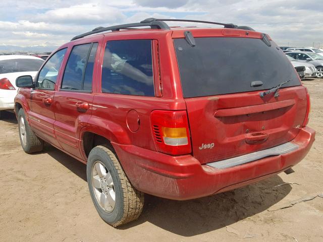 1J4GX58N31C722631 - 2001 JEEP GRAND CHER RED photo 3