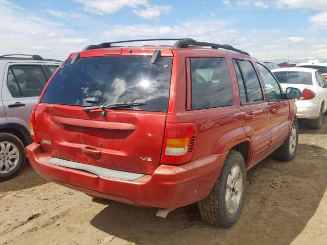 1J4GX58N31C722631 - 2001 JEEP GRAND CHER RED photo 4