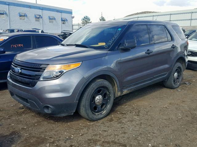 1FM5K8AR7EGA33454 - 2014 FORD EXPLORER P GRAY photo 2