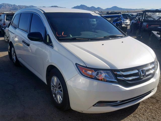 5FNRL5H21EB083691 - 2014 HONDA ODYSSEY LX WHITE photo 1