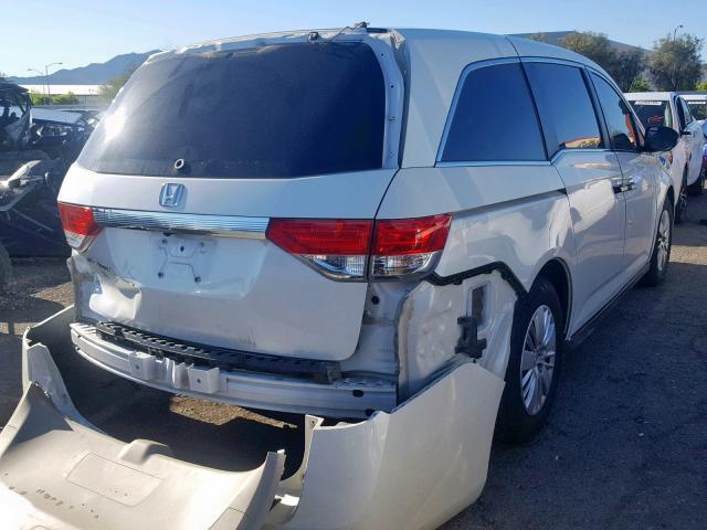 5FNRL5H21EB083691 - 2014 HONDA ODYSSEY LX WHITE photo 4