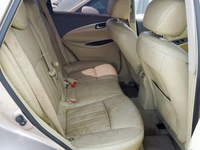 JNKAJ09EX8M303516 - 2008 INFINITI EX35 BASE GOLD photo 6