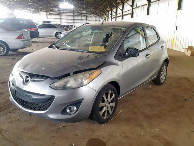 JM1DE1LY8C0139291 - 2012 MAZDA MAZDA2 GRAY photo 2