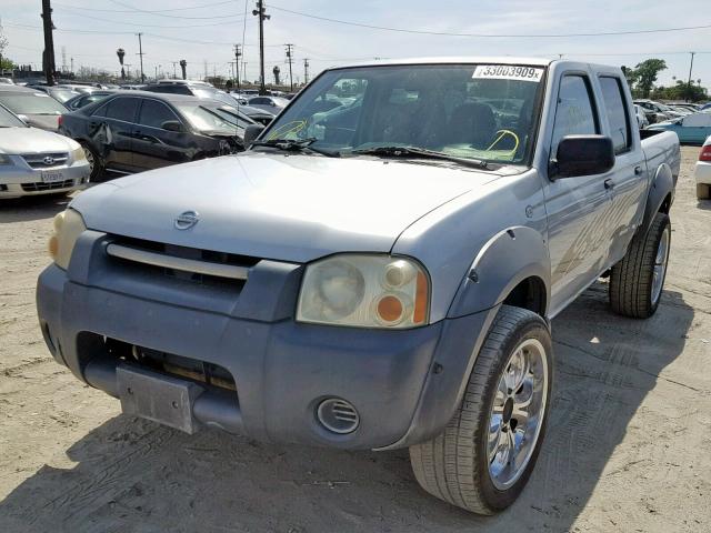 1N6ED27T42C331555 - 2002 NISSAN FRONTIER C SILVER photo 2