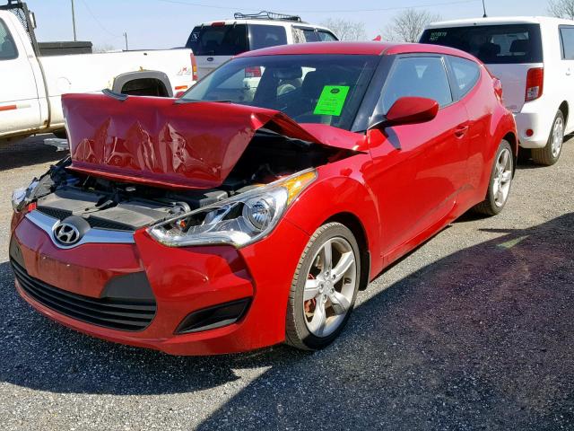 KMHTC6AD8DU133978 - 2013 HYUNDAI VELOSTER RED photo 2