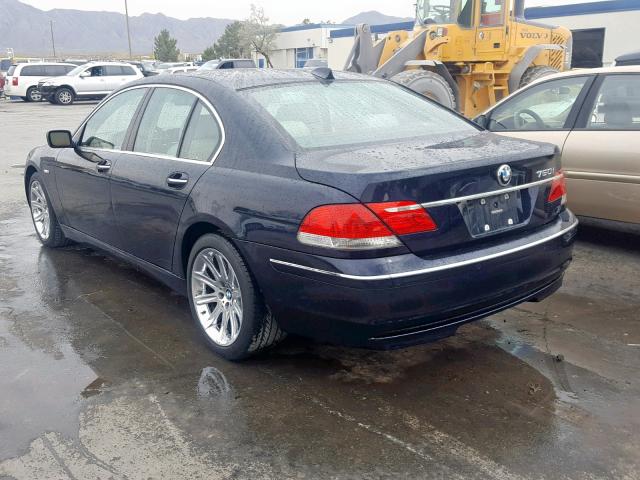 WBAHL83576DT01430 - 2006 BMW 750 I BLUE photo 3