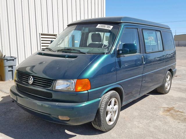 WV2MB47032H070705 - 2002 VOLKSWAGEN EUROVAN MV GREEN photo 2