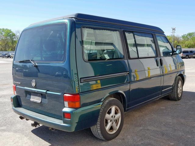 WV2MB47032H070705 - 2002 VOLKSWAGEN EUROVAN MV GREEN photo 4