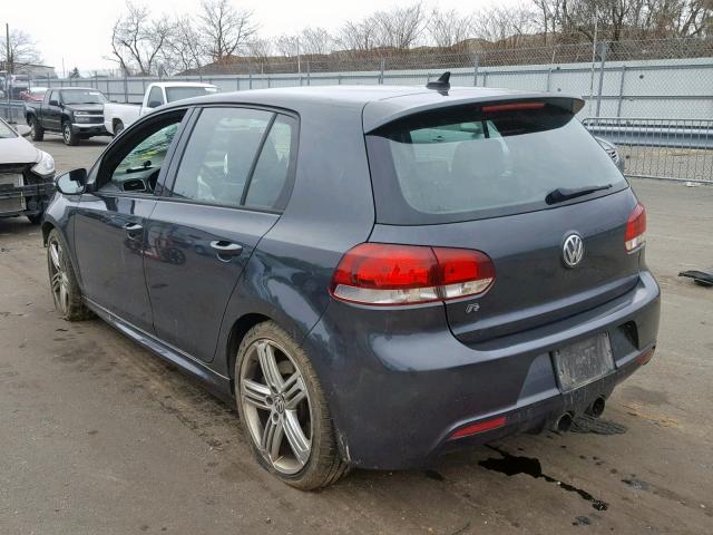 WVWPF7AJ4DW011468 - 2013 VOLKSWAGEN GOLF R GRAY photo 3