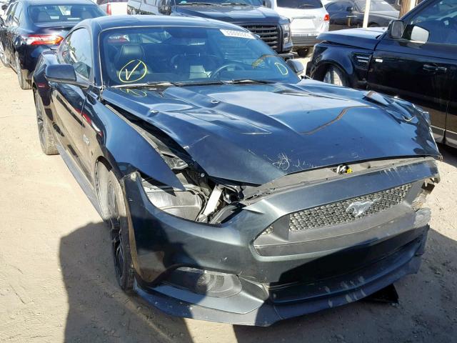 1FA6P8CF4F5371295 - 2015 FORD MUSTANG GT GREEN photo 1