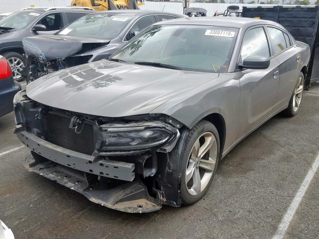 2C3CDXHG5JH169671 - 2018 DODGE CHARGER SX GRAY photo 2