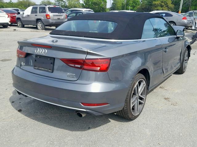 WAU78LFF2H1035906 - 2017 AUDI A3 PREMIUM GRAY photo 4