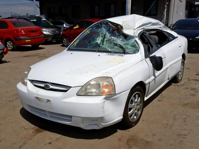 KNADC125146336411 - 2004 KIA RIO WHITE photo 2