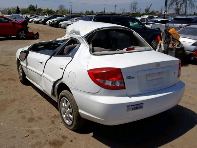 KNADC125146336411 - 2004 KIA RIO WHITE photo 3