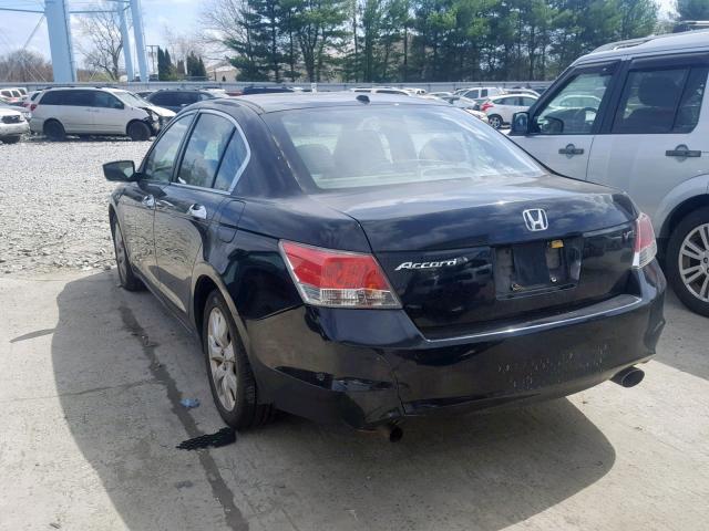 1HGCP36888A079383 - 2008 HONDA ACCORD EXL BLACK photo 3