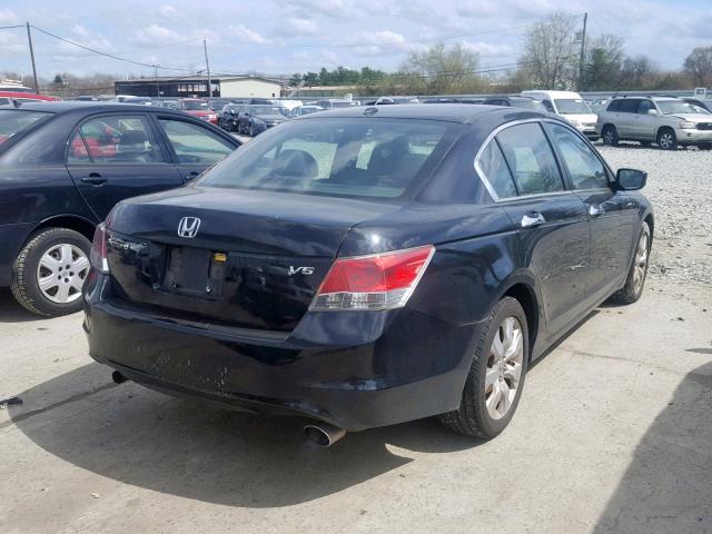 1HGCP36888A079383 - 2008 HONDA ACCORD EXL BLACK photo 4