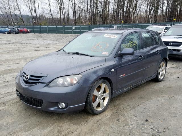 JM1BK343351276263 - 2005 MAZDA 3 HATCHBAC BLACK photo 2