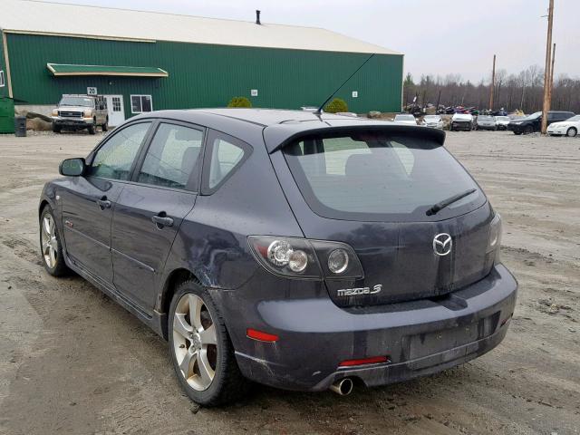 JM1BK343351276263 - 2005 MAZDA 3 HATCHBAC BLACK photo 3