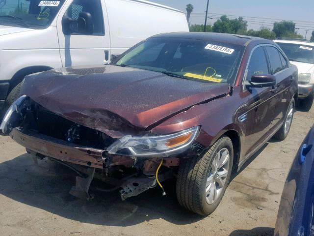 1FAHP2EW0CG114671 - 2012 FORD TAURUS SEL BURGUNDY photo 2