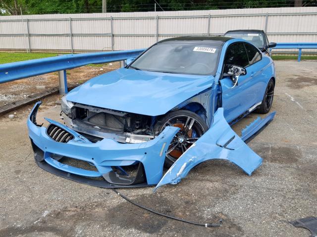 WBS3R9C51FK334607 - 2015 BMW M4 BLUE photo 2