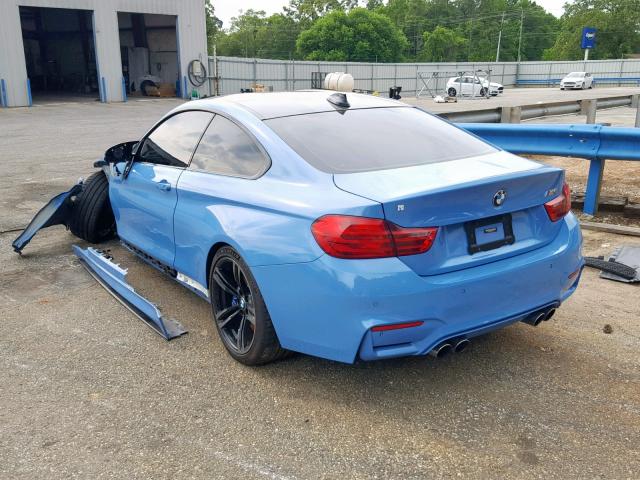 WBS3R9C51FK334607 - 2015 BMW M4 BLUE photo 3
