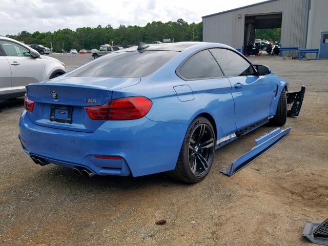 WBS3R9C51FK334607 - 2015 BMW M4 BLUE photo 4