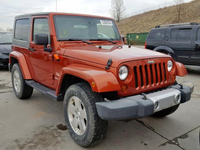 1J8FA54179L758607 - 2009 JEEP WRANGLER S ORANGE photo 1