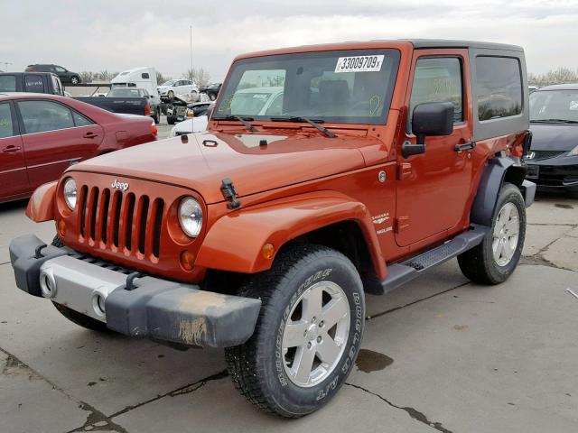 1J8FA54179L758607 - 2009 JEEP WRANGLER S ORANGE photo 2