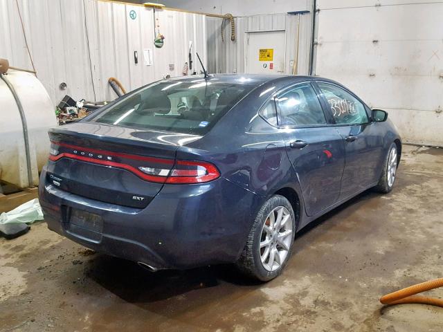 1C3CDFBA9DD290526 - 2013 DODGE DART SXT BLUE photo 4