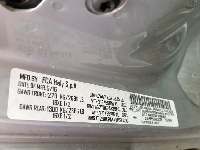 ZFBERFBB2H6D39306 - 2017 RAM PROMASTER 银色 照片 10