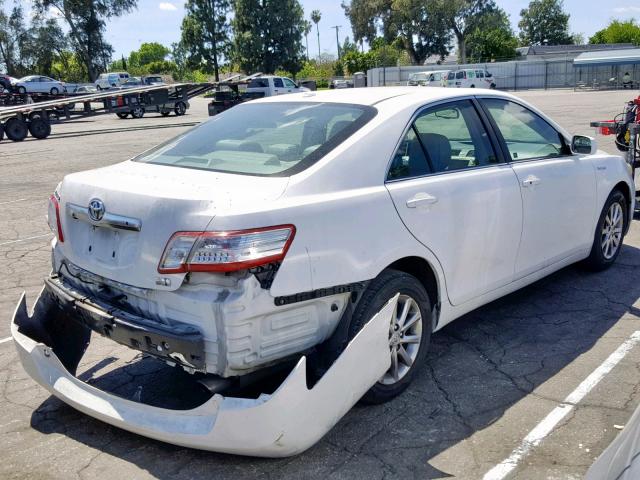 4T1BB3EK0BU135923 - 2011 TOYOTA CAMRY HYBR WHITE photo 4