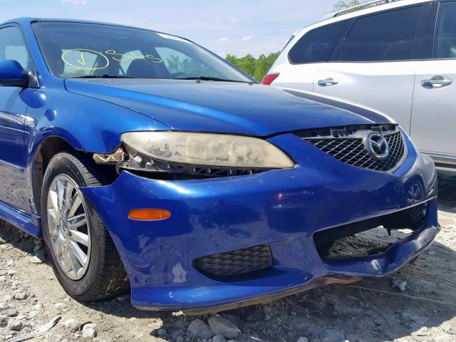 1YVHP80D935M06506 - 2003 MAZDA 6 S BLUE photo 9