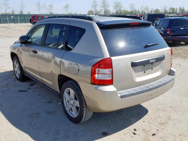 1J4FT47B79D187639 - 2009 JEEP COMPASS SP GOLD photo 3