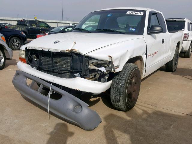 1B7GL23XXVS124525 - 1997 DODGE DAKOTA WHITE photo 2