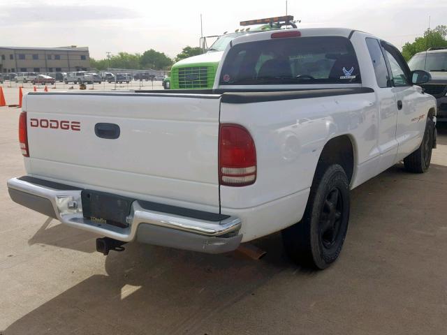 1B7GL23XXVS124525 - 1997 DODGE DAKOTA WHITE photo 4