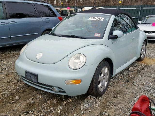 3VWCK21YX3M314079 - 2003 VOLKSWAGEN NEW BEETLE Mavi foto 2