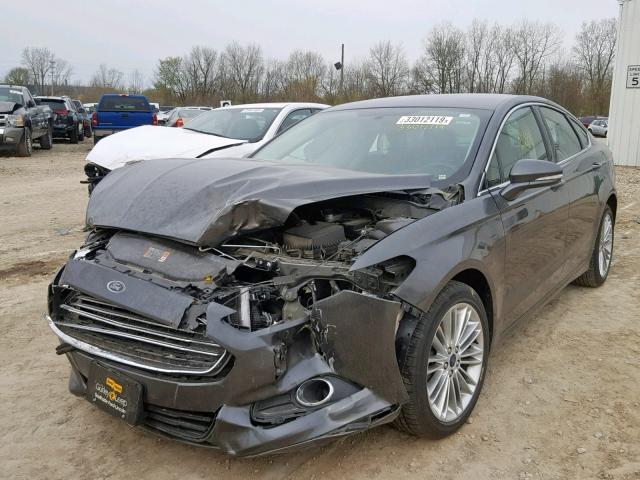 3FA6P0T9XFR217151 - 2015 FORD FUSION SE GRAY photo 2