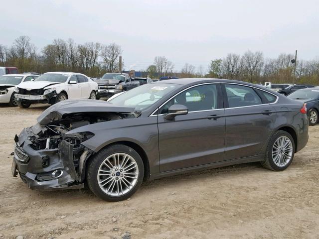 3FA6P0T9XFR217151 - 2015 FORD FUSION SE GRAY photo 9