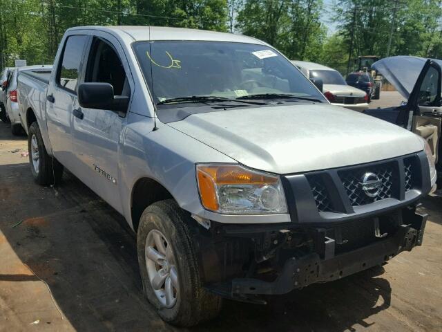 1N6AA0EJ8DN314388 - 2013 NISSAN TITAN S SILVER photo 1