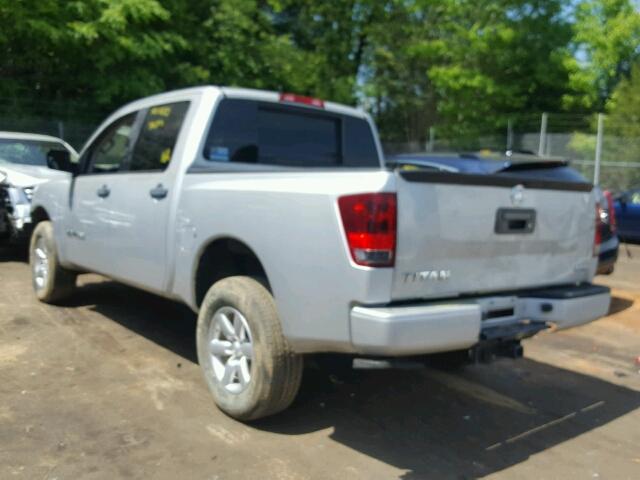 1N6AA0EJ8DN314388 - 2013 NISSAN TITAN S SILVER photo 3