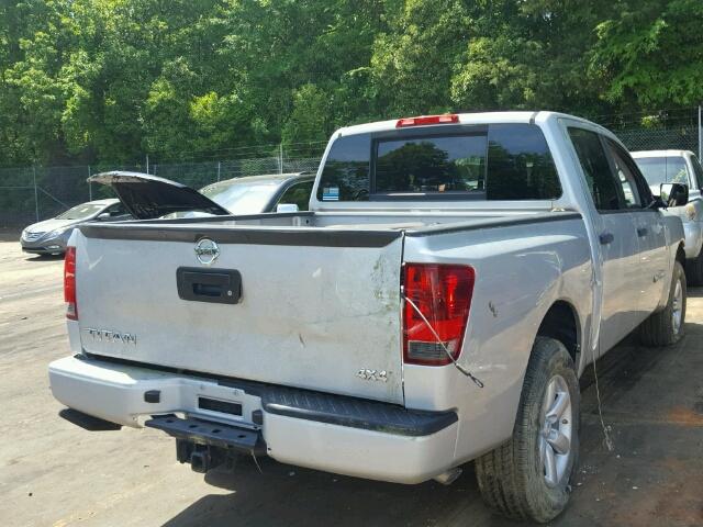 1N6AA0EJ8DN314388 - 2013 NISSAN TITAN S SILVER photo 4