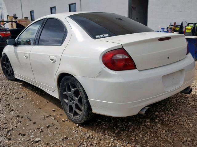 1B3ES66S75D282568 - 2005 DODGE NEON SRT-4 WHITE photo 3