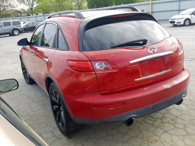 JNRBS08W63X002682 - 2003 INFINITI FX45 RED photo 3