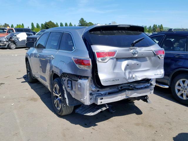 5TDJKRFH1GS504211 - 2016 TOYOTA HIGHLANDER SILVER photo 3