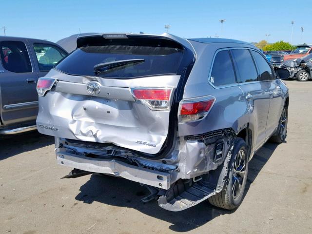 5TDJKRFH1GS504211 - 2016 TOYOTA HIGHLANDER SILVER photo 4