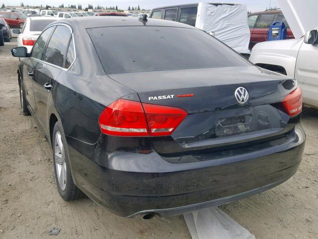 1VWAT7A33EC044249 - 2014 VOLKSWAGEN PASSAT S BLACK photo 3