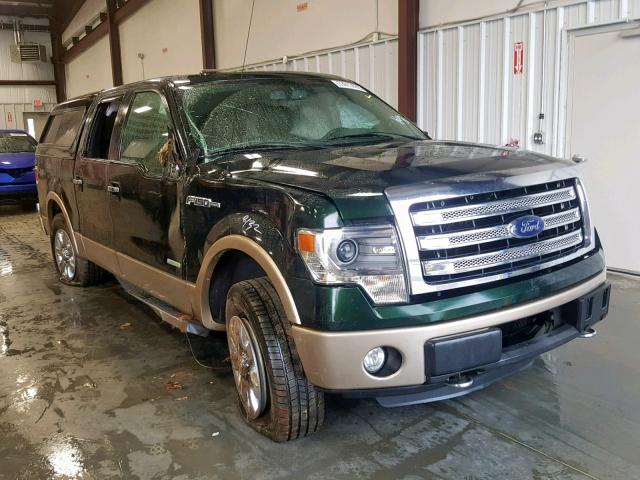 1FTFW1ET4DFA09675 - 2013 FORD F150 SUPER GREEN photo 1