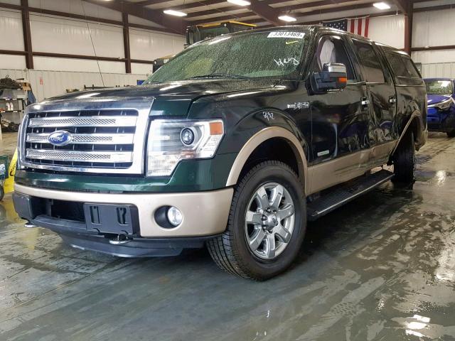 1FTFW1ET4DFA09675 - 2013 FORD F150 SUPER GREEN photo 2