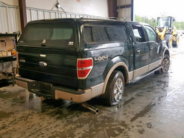 1FTFW1ET4DFA09675 - 2013 FORD F150 SUPER GREEN photo 4